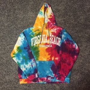 tie dye virginia beach hoodie